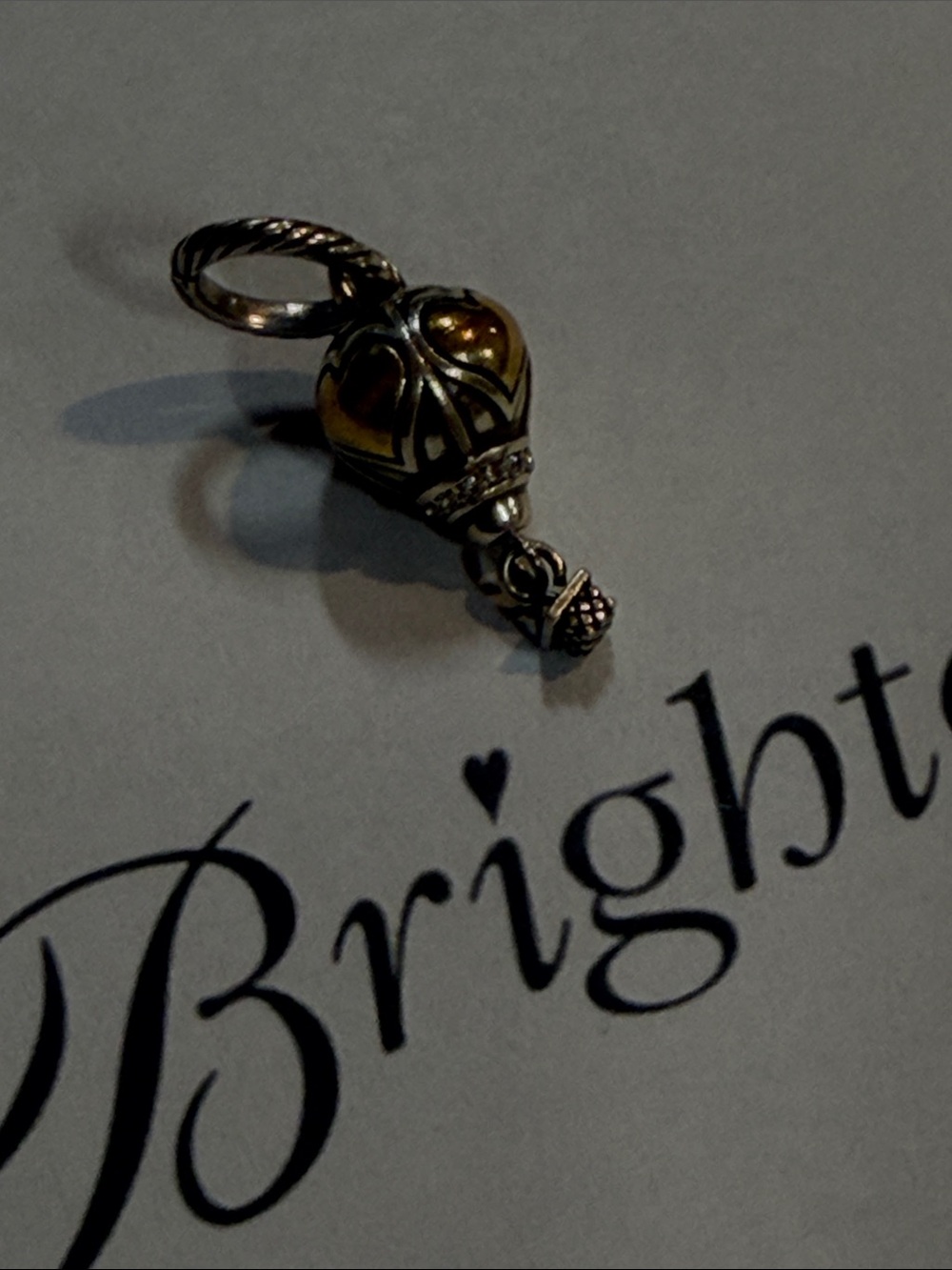 Brighton Love Flight Two-Tone Heart Hot Air Balloon Charm - Picture 7 of 9